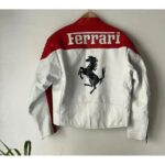ferrari white leather jacket