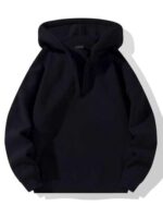 black half zipper hodie