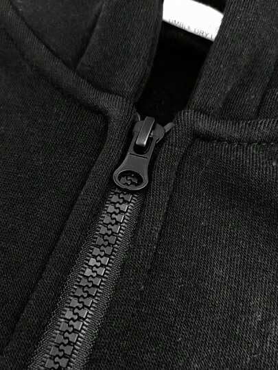 black half zipper hodie