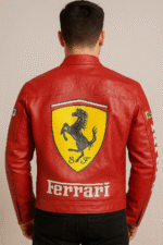 red ferrari leather jacket