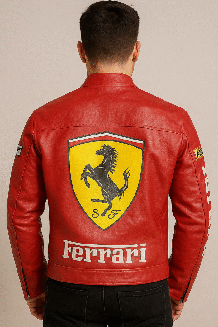 red ferrari leather jacket