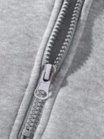 gery half zipper hoodie